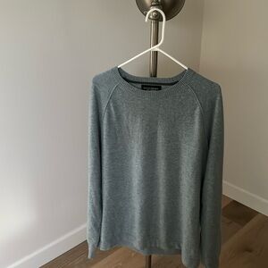 Banana Republic crew neck grey green 100% cashmere sweater